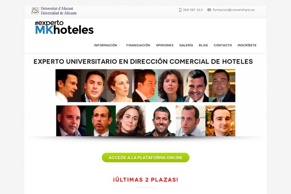 cursodireccionhotelera.com site used Cursomkhoteles