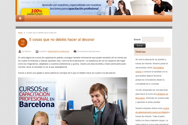 cursos-en-barcelona.net site used Bellissima