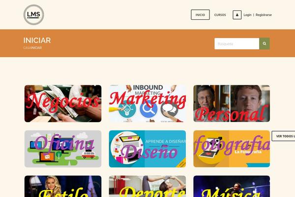 LMS theme site design template sample