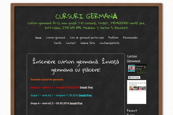 Classic Chalkboard theme site design template sample
