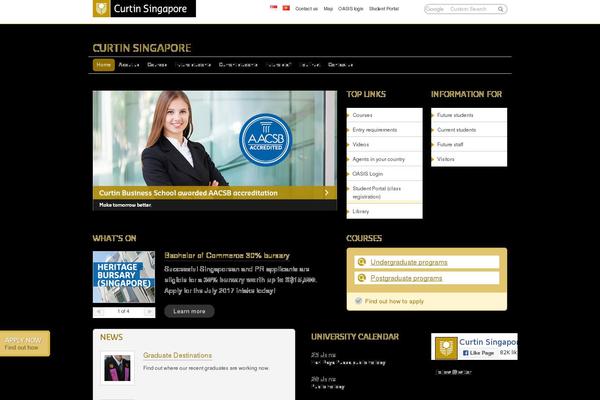 curtin.edu.sg site used Curtin-campus-sg-child-theme