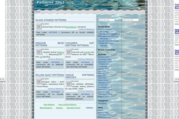 Pool theme site design template sample