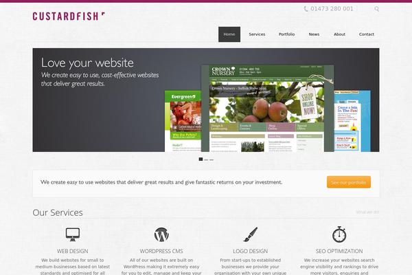custardfish theme websites examples