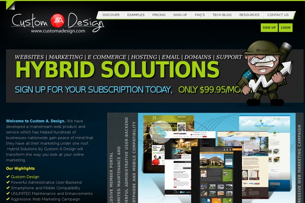 customadesign.com site used Customadesign