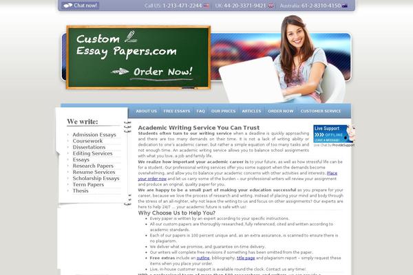 Default theme site design template sample