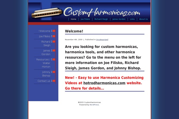 customharmonicas.com site used Customharmonicas