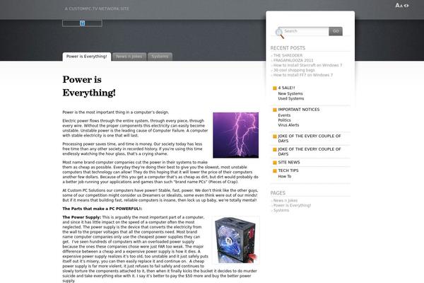 Fusion theme site design template sample