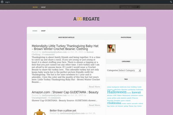 Aggregate theme site design template sample