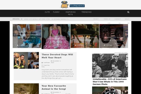 Valenti Child theme site design template sample
