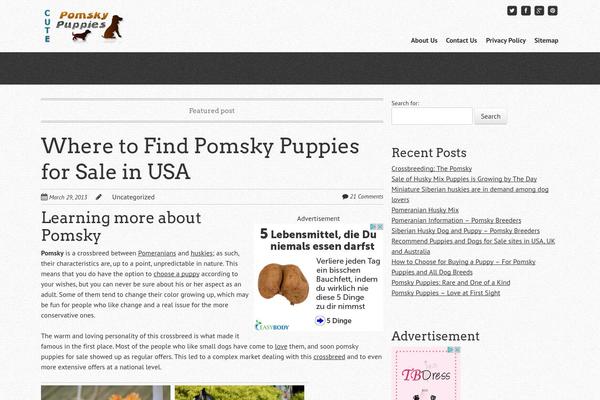 Quark theme site design template sample