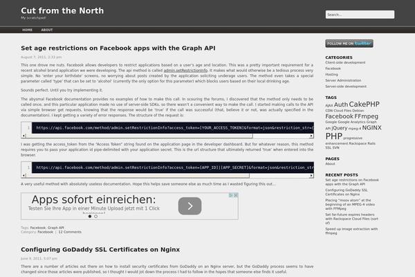 Site using CodeColorer plugin