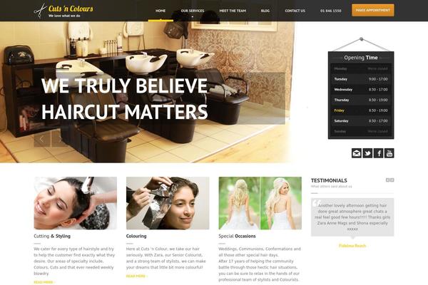 HairPress theme site design template sample