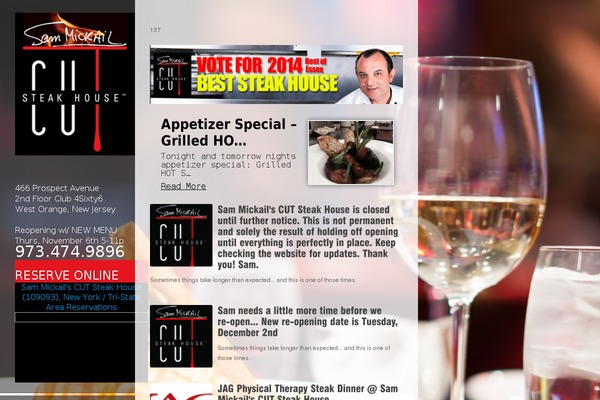 Ristorante theme site design template sample