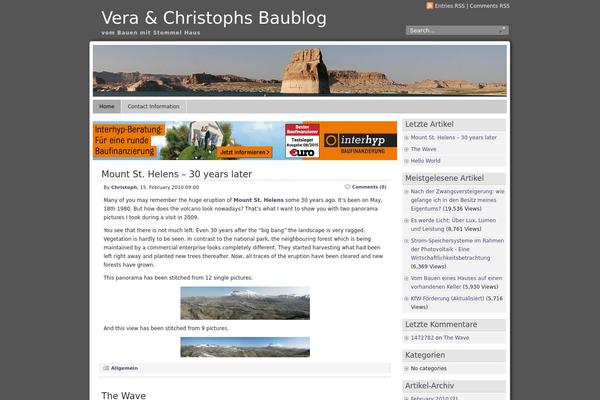 Panorama theme site design template sample