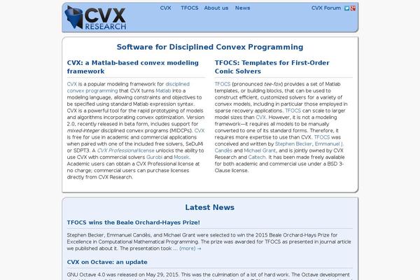 cvxr.com site used Cvxrb