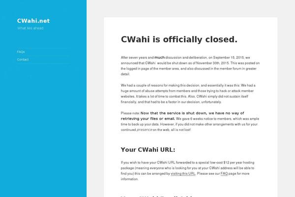 Twentyfifteen Child theme site design template sample