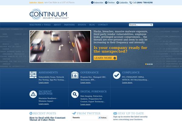 Continuum theme site design template sample