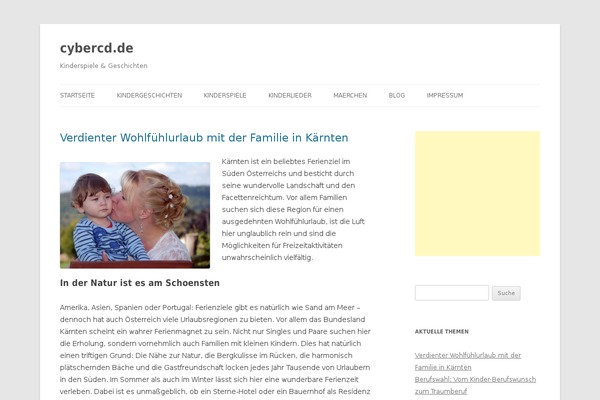 WordPress website example screenshot