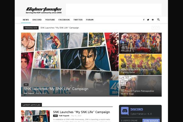 cyberfanatix.com site used Newspaper