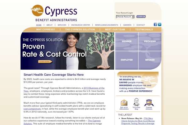 cypressbenefit.com site used Cypresstheme