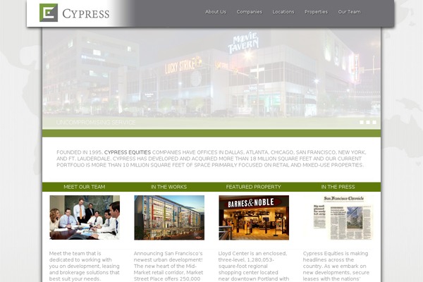 cypress theme websites examples