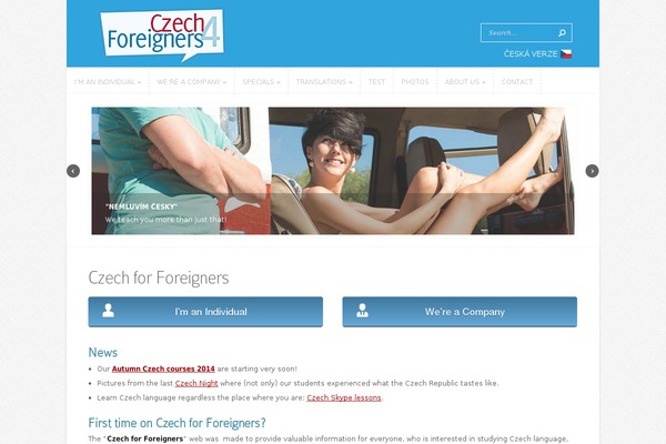 czech-for-foreigners.cz site used Trim