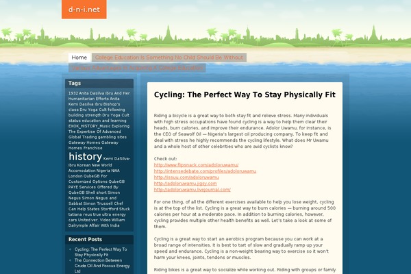 Beach theme site design template sample