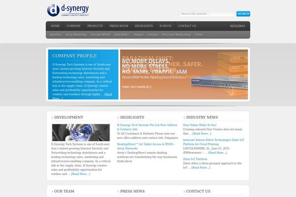 Enterprise theme site design template sample