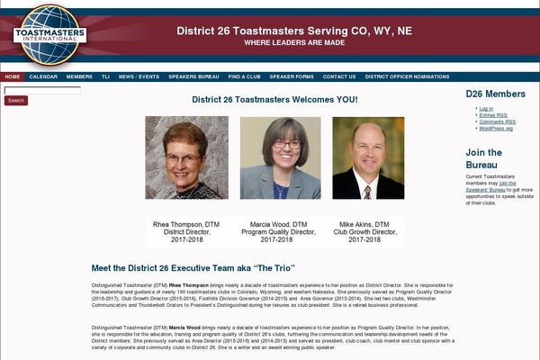 Toastmasters_District_Burgundy_Blue_Wide_WordPress theme websites examples