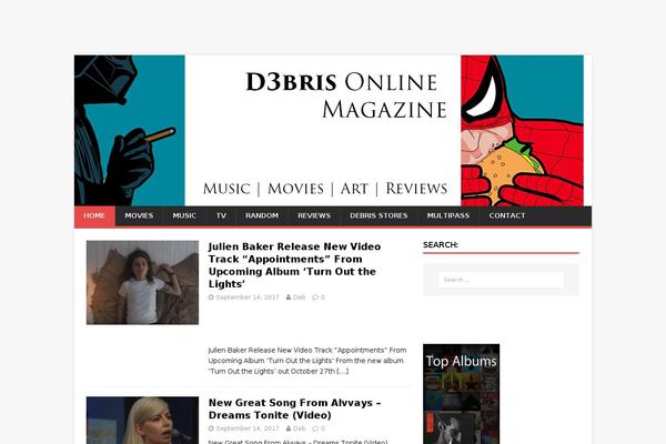 MH Magazine lite theme site design template sample
