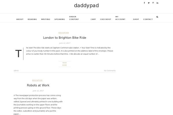 Editorial theme site design template sample