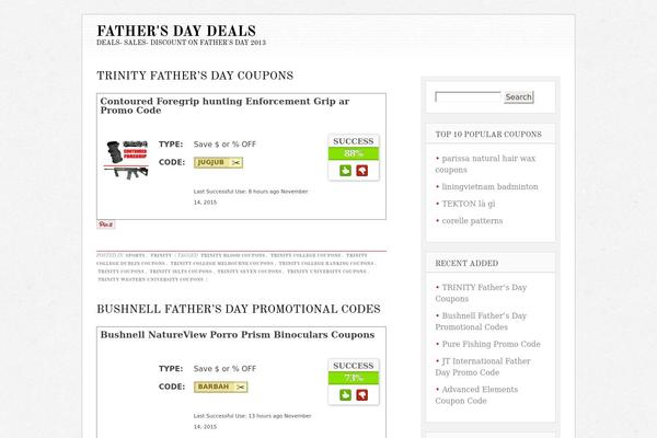 Coupon theme site design template sample