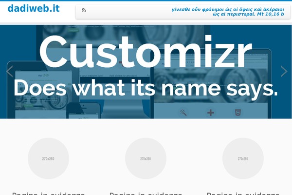 Customizr theme site design template sample