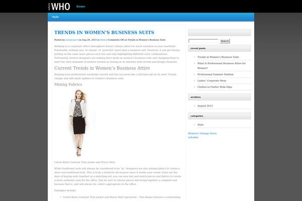 WhosWho theme site design template sample