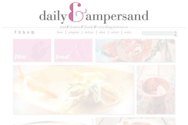 Daily theme site design template sample
