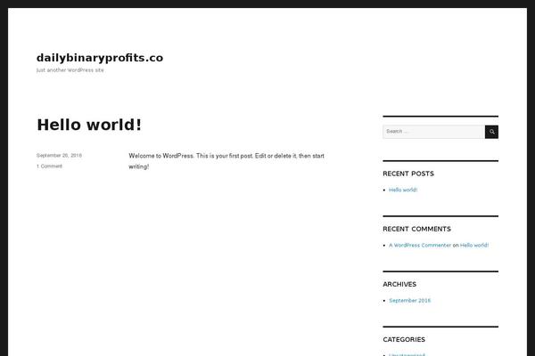 Twenty Sixteen theme site design template sample