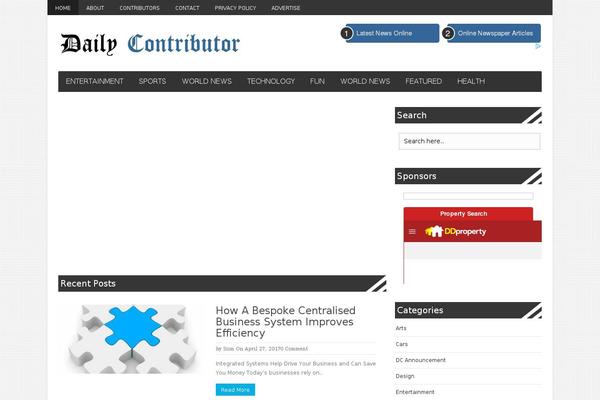 Wp Magazine theme site design template sample