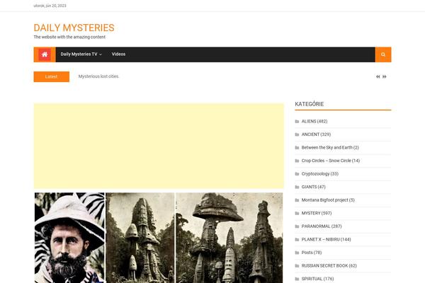 Editorial theme site design template sample