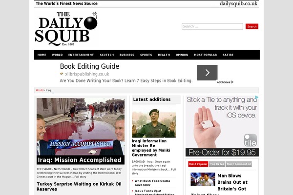 Newspaper theme site design template sample