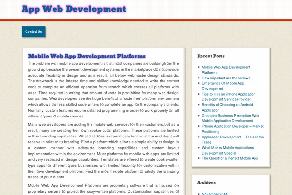 Retro-fitted theme site design template sample