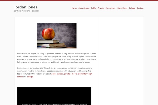 Radius theme site design template sample
