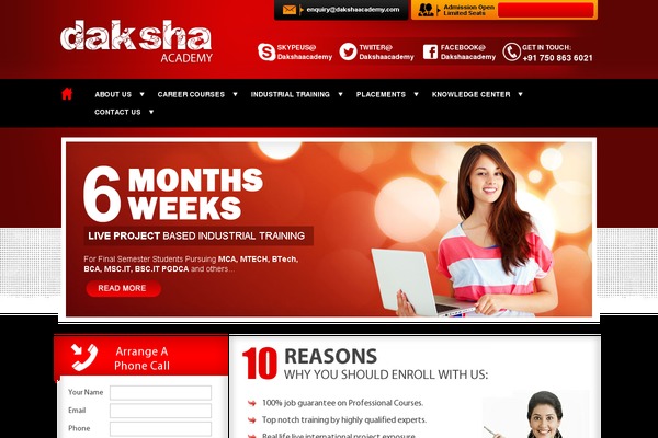 Academy theme site design template sample