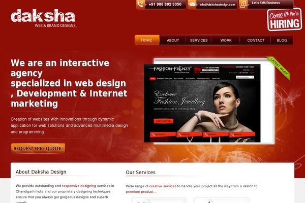 daksha theme websites examples