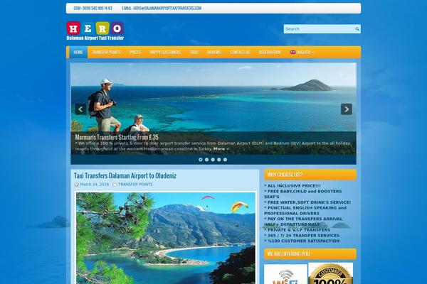 Hero theme site design template sample