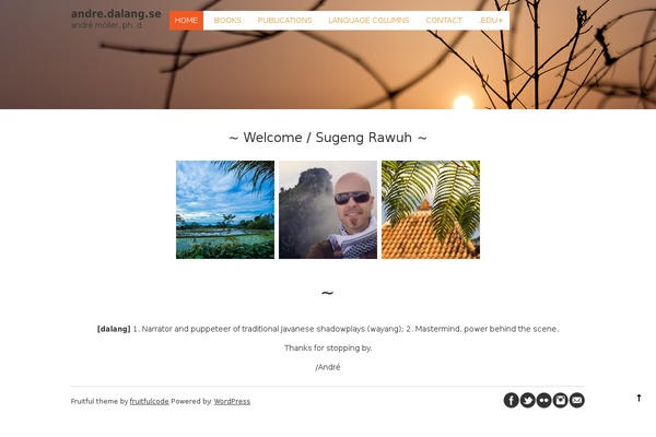 Fruitful theme site design template sample