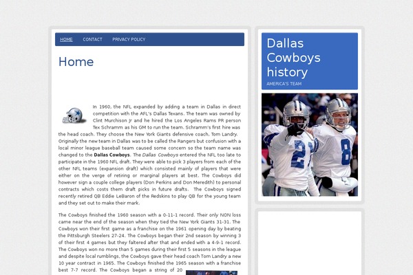dallascowboyshistory.net site used zeeBizzCard