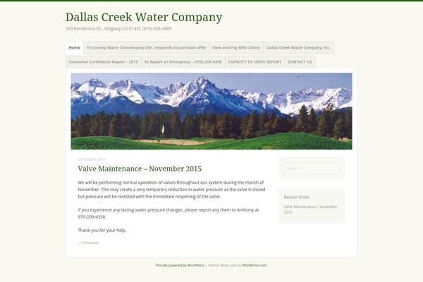 Misty Lake theme site design template sample