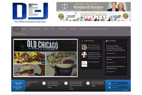 dallasentertainmentjournal.com site used Flavor-theme
