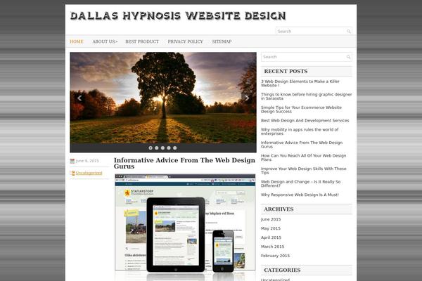 Metrics theme site design template sample