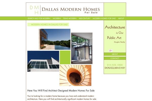 dallasmodernhomesforsale.com site used Dougnewby